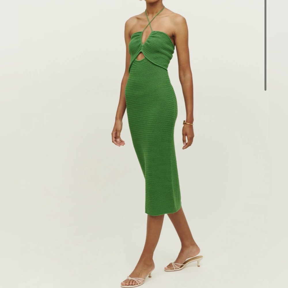 Reformation Venete open knit dress